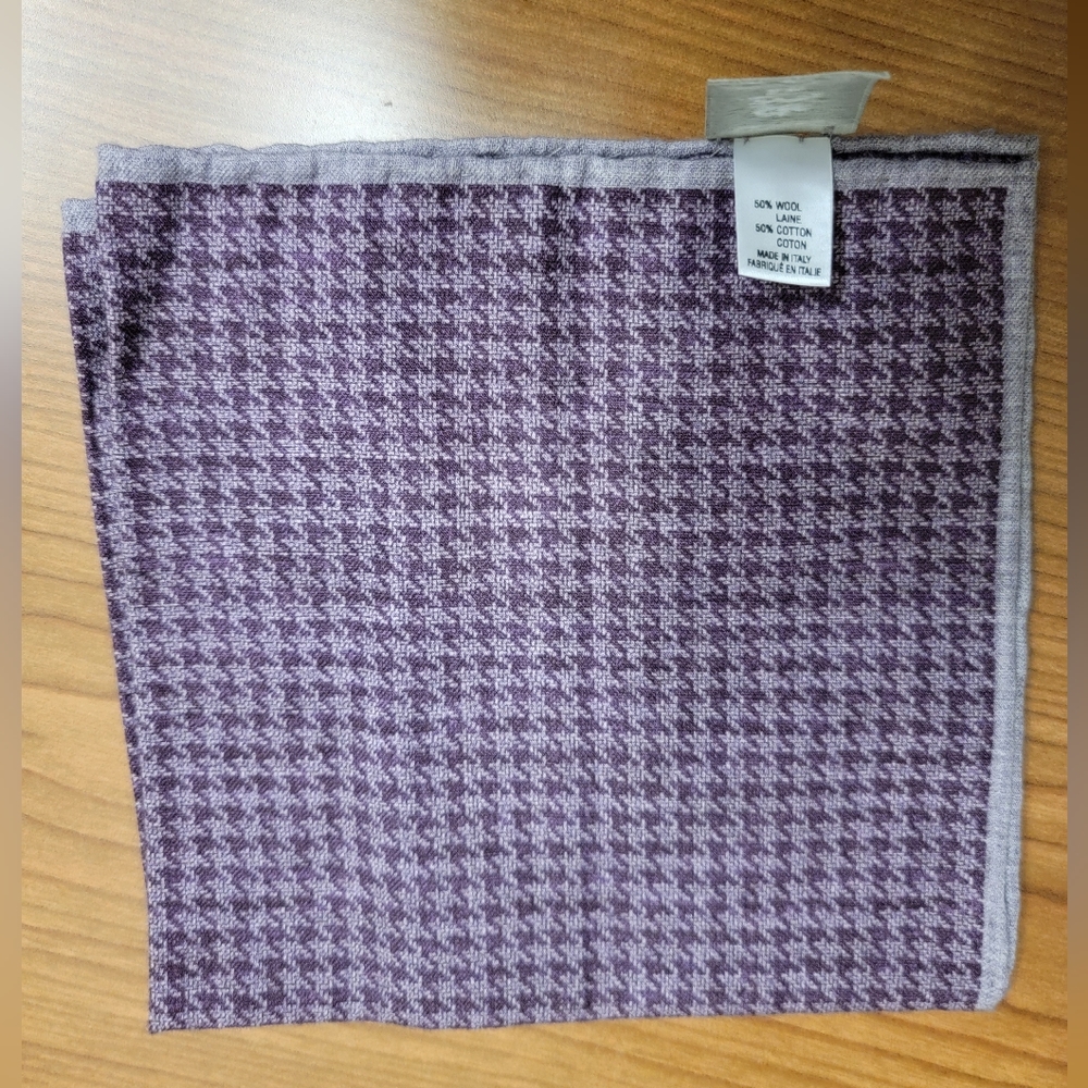 Eleventy Platinum Wool Blend Pocket Square NWOT
